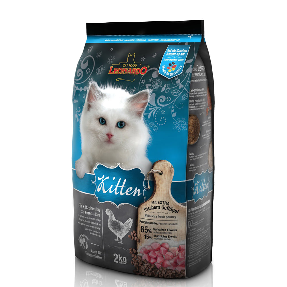 Alimento Leonardo Kitten Sabor Mix, Bolsa 2 Kg.